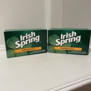2 Pack Irish Spring ORIGINAL Bar Soap NO Flaxseed/Linseed Oil, 113g, Sealed